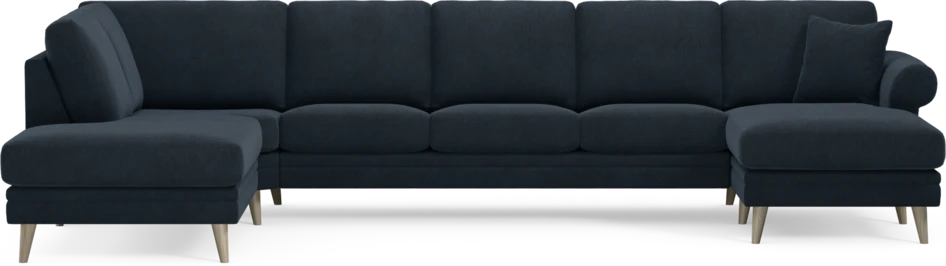 Eden - 3-sits soffa med divan vänster och schäslong höger - Blå