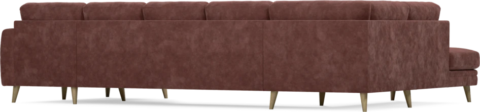 Eden - 3-sits soffa med divan vänster och schäslong höger - Röd