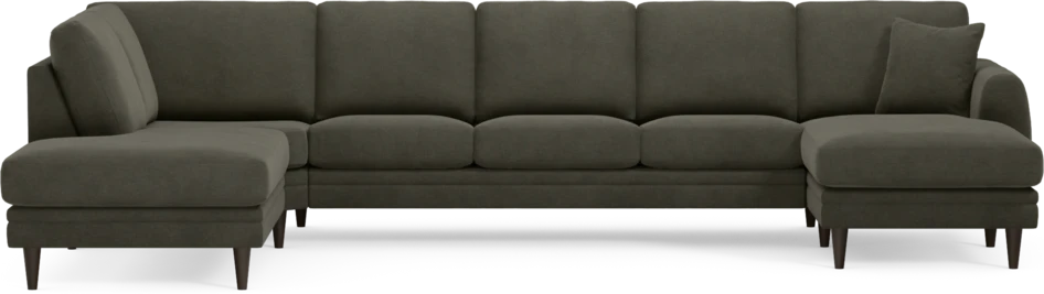Eden - 3-sits soffa med divan vänster och schäslong höger - Grå