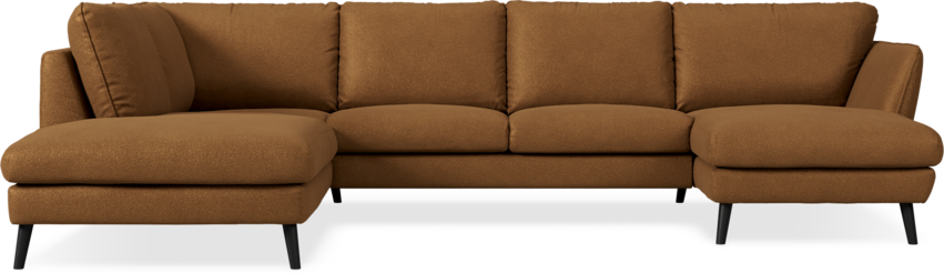 Madison Lux - 2-sits soffa med divan vänster och schäslong höger - Brun