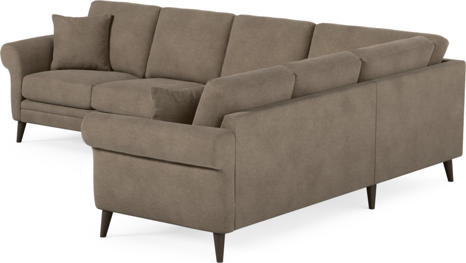 Eden - Hörnsoffa, 3+2-sits - Brun