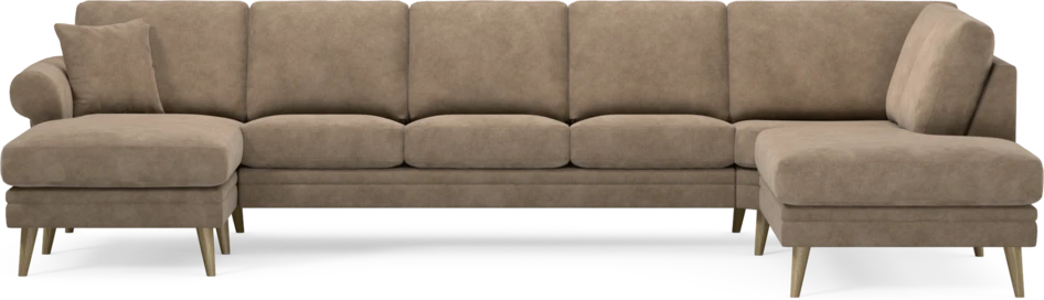 Eden - 3-sits soffa med schäslong vänster och divan höger - Beige