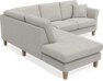 Eden - 2-sits soffa med divan - Grå
