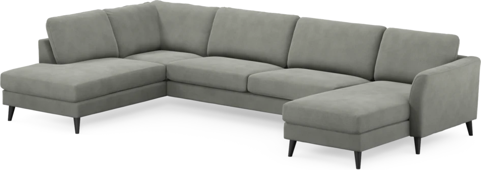 Bridge - 3-sits soffa med divan vänster och schäslong höger - Grå