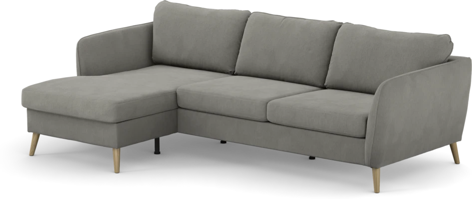 County - 3-sits soffa med flyttbar schäslong - Grå