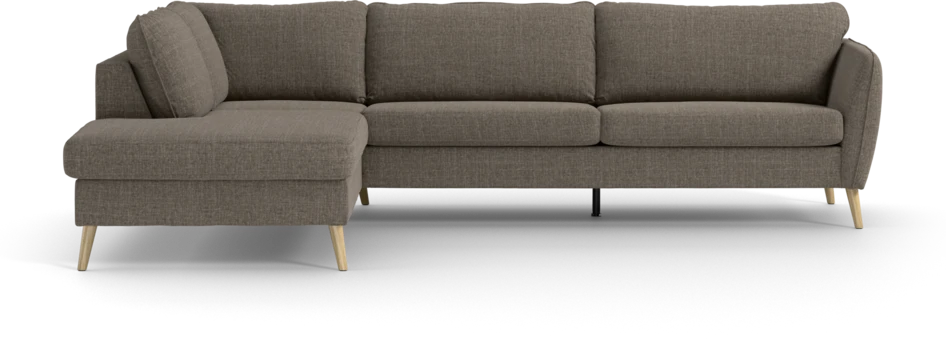 County - 2,5-sits soffa med divan vänster - Brun