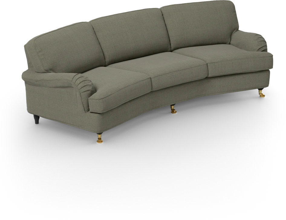 Oxford - 3-sits soffa svängd - Grön