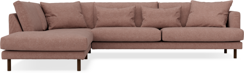 Harper - 3-sits soffa med divan vänster - Rosa