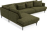Harper - 3-sits soffa med divan vänster - Grön