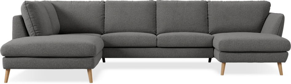 Madison - 2-sits soffa med divan vänster och schäslong höger - Grå