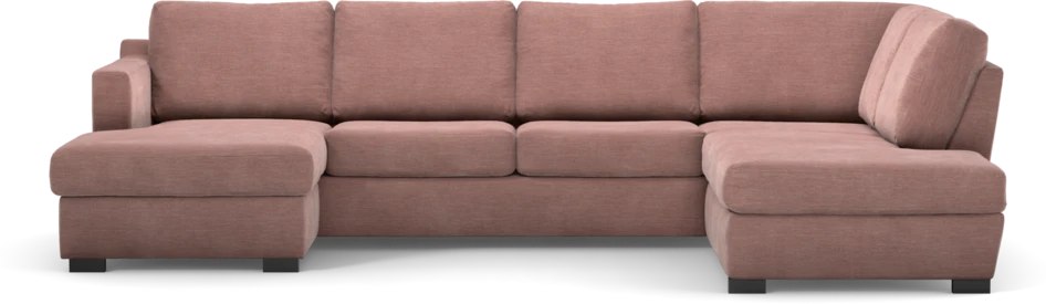 Friday - 3-sits soffa med schäslong vänster och divan höger - Rosa
