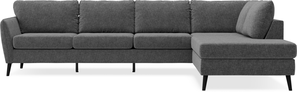 County - 3-sits soffa med divan höger - Grå