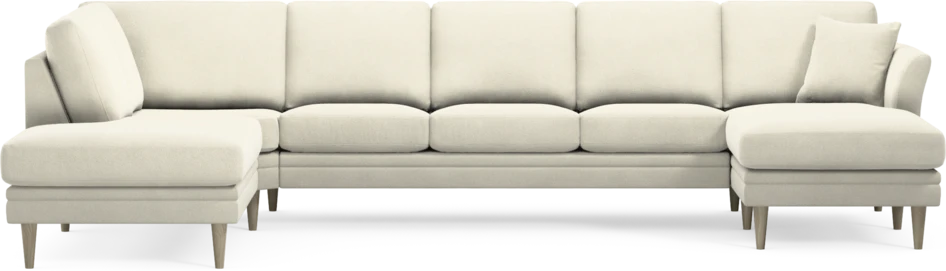 Eden - 3-sits soffa med divan vänster och schäslong höger - Vit