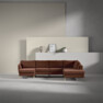 County - 3-sits soffa med schäslong vänster och divan höger - Röd