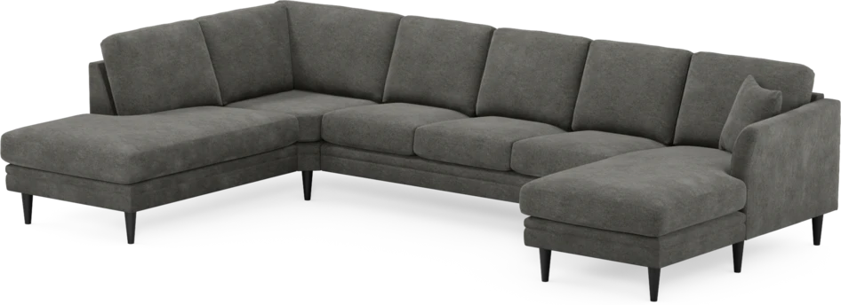 Eden - 3-sits soffa med divan vänster och schäslong höger - Grå