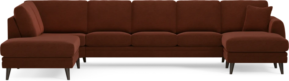 Eden - 3-sits soffa med divan vänster och schäslong höger - Orange