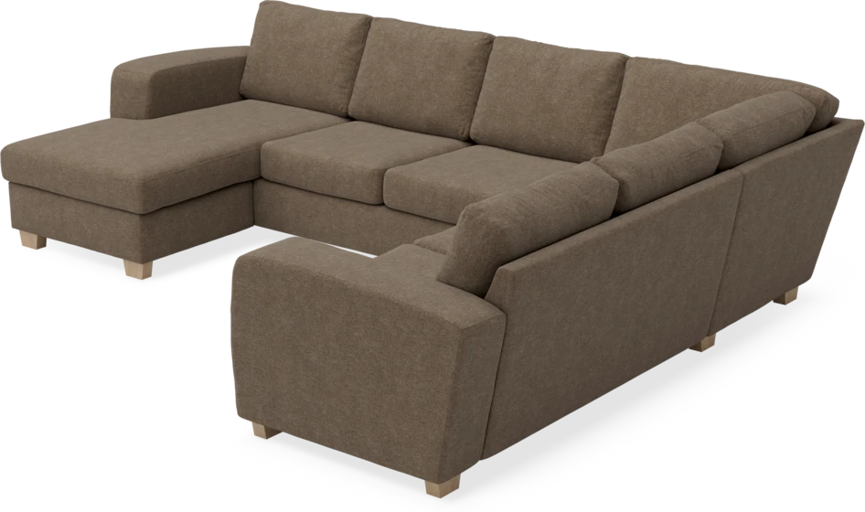 Friday - Hörnsoffa, 3+2-sits med schäslong vänster - Brun