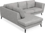 Madison - 2-sits soffa med divan vänster - Grå