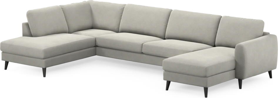Bridge - 3-sits soffa med divan vänster och schäslong höger - Grå