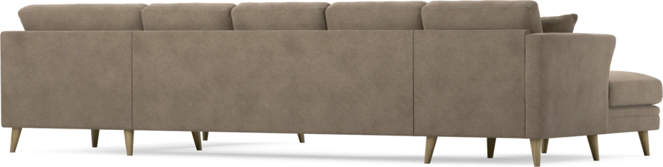 Eden - 3-sits soffa med schäslong vänster och divan höger - Brun