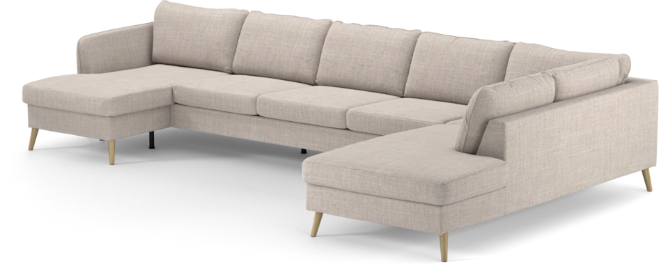 County - 4-sits soffa med schäslong vänster och divan höger - Beige