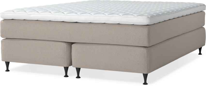 Delux Sense - Kontinentalsäng, dubbelsäng med bäddmadrass - Beige
