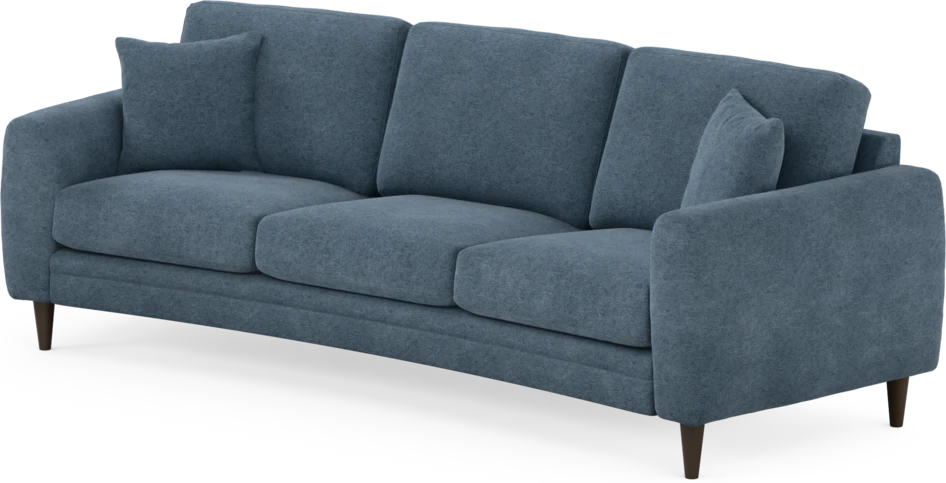 Eden - 3-sits soffa svängd - Blå
