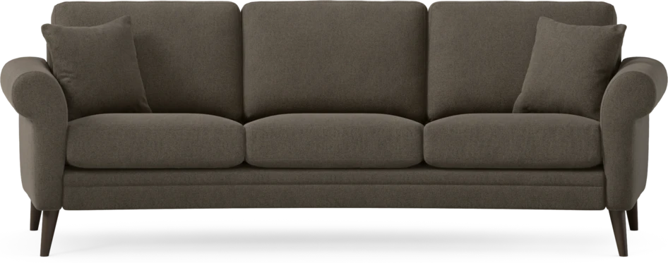 Eden - 3-sits soffa svängd - Brun