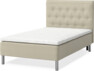 Roma Family - Ramsäng, enkelsäng med bäddmadrass och sänggavel låg pikerad, B 90-120 - Beige