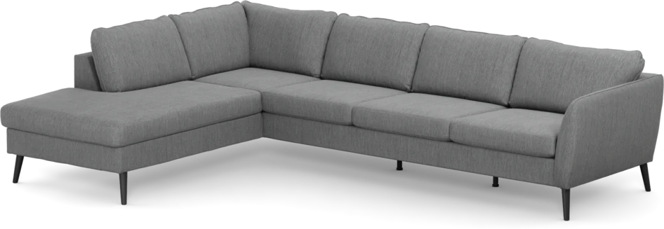 County - 3-sits soffa med divan vänster - Grå