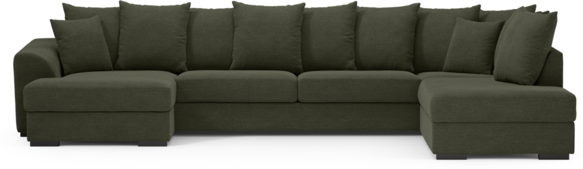 Town - 3-sits soffa med divan höger och schäslong vänster - Grön