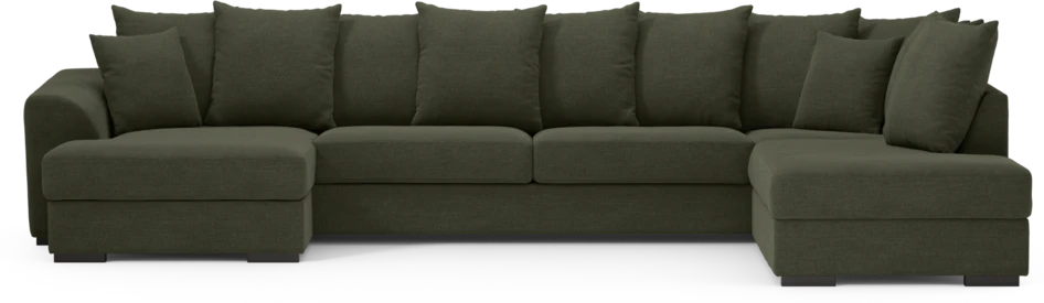 Town - 3-sits soffa med divan höger och schäslong vänster - Grön