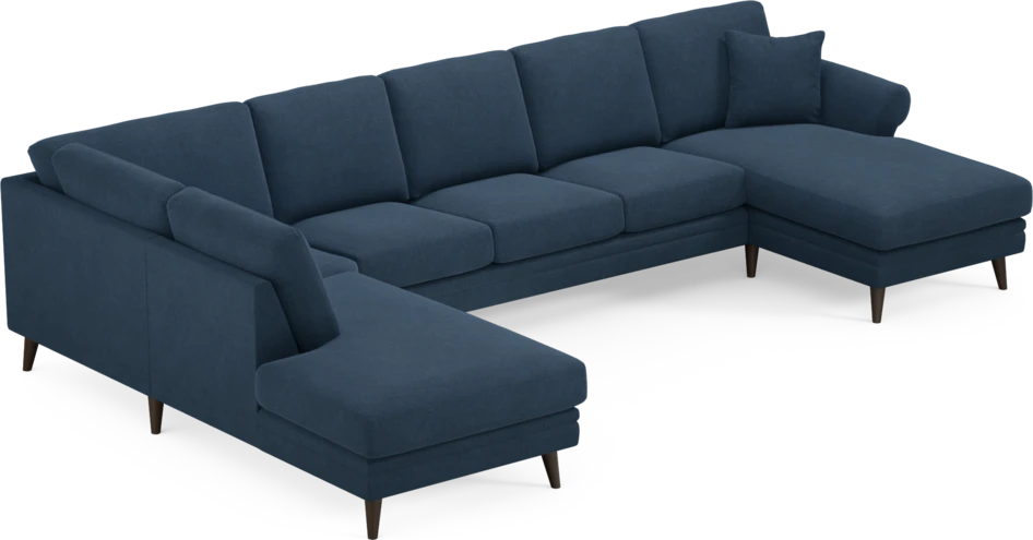 Eden - 3-sits soffa med divan vänster och schäslong höger - Blå
