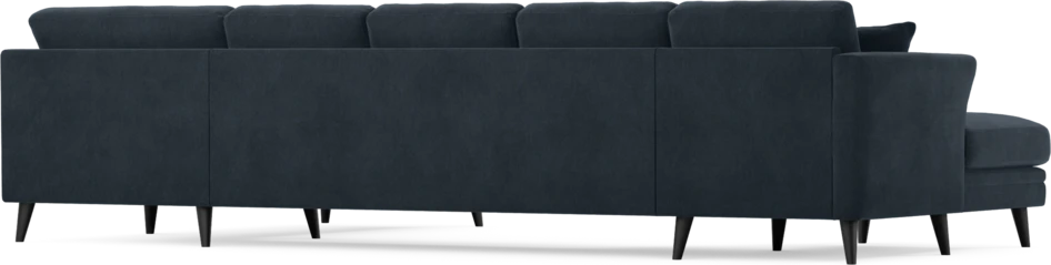 Eden - 3-sits soffa med schäslong vänster och divan höger - Blå