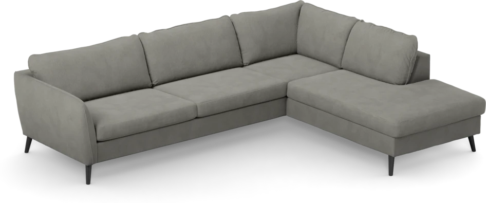 County - 2,5-sits soffa med divan höger - Grå