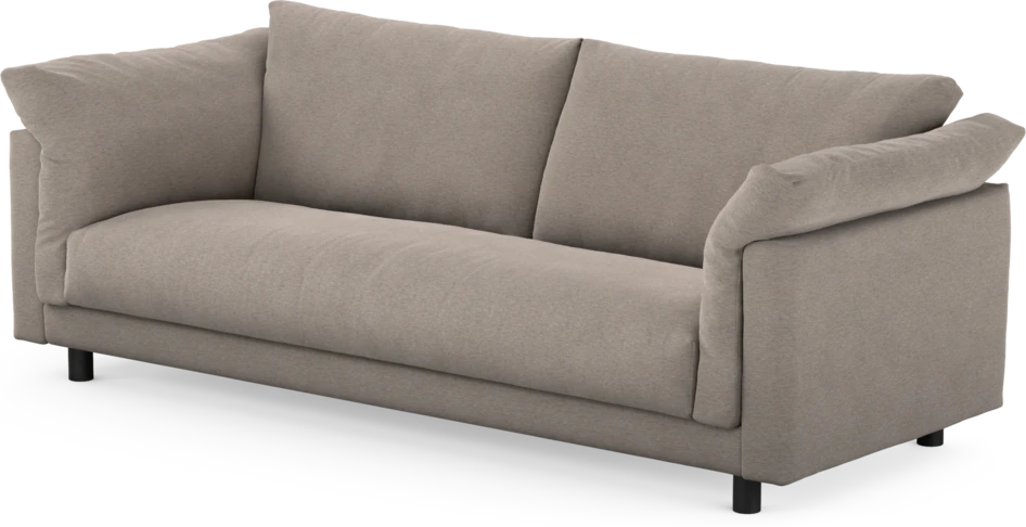 Cherrie - 3-sits soffa, hel dyna, fast klädsel - Beige
