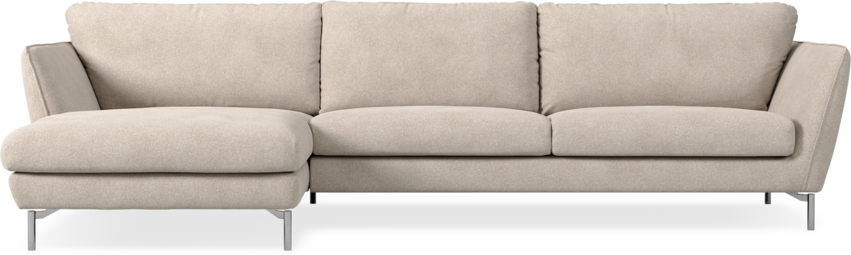 Madison Lux - 3-sits soffa med schäslong vänster - Vit