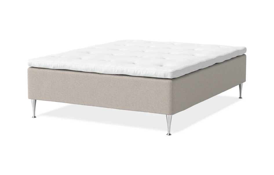 Dream Delux - Ramsäng, dubbelsäng med bäddmadrass Dream Delux vit - Beige