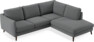 Madison - 2-sits soffa med divan höger - Grå