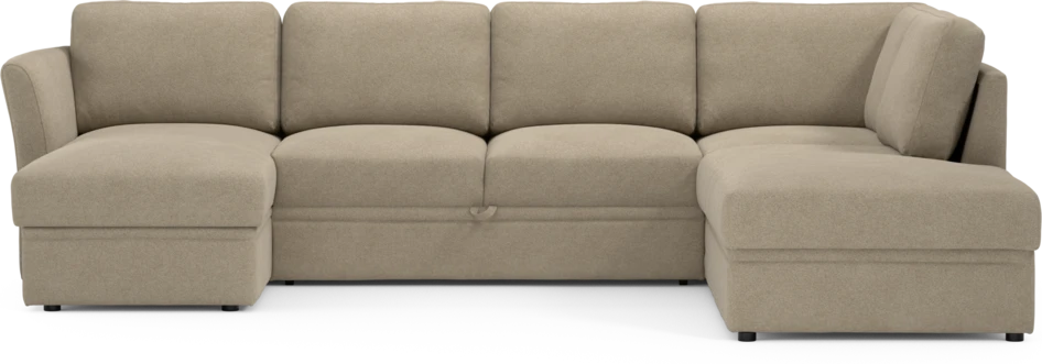 Öland - Bäddsoffa med schäslong vänster och divan höger - Beige