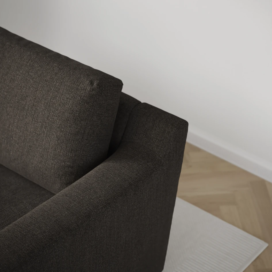Friday - Hörnsoffa, 2+3-sits - Brun