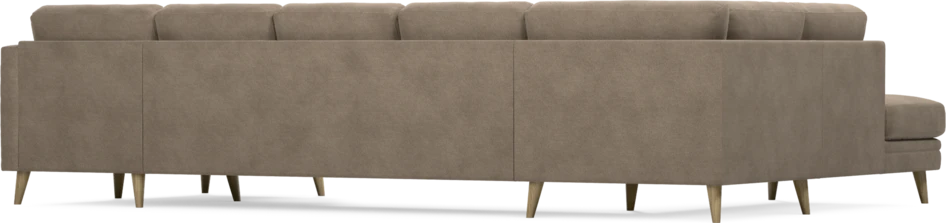 Eden - 3-sits soffa med divan vänster och schäslong höger - Brun