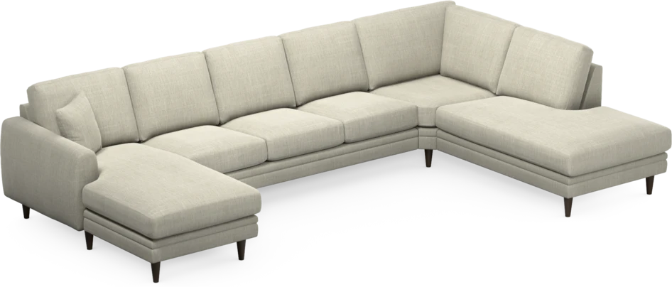 Eden - 3-sits soffa med schäslong vänster och divan höger - Beige