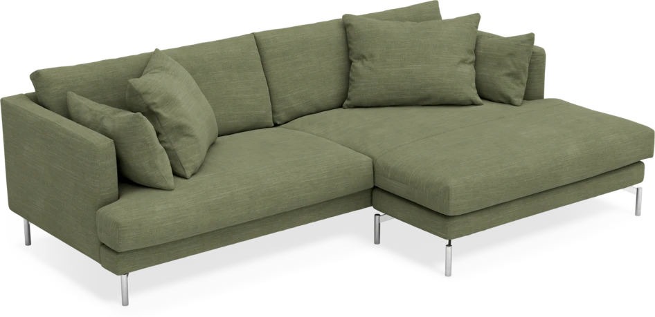 Harper - 4-sits med schäslong XL höger - Grön
