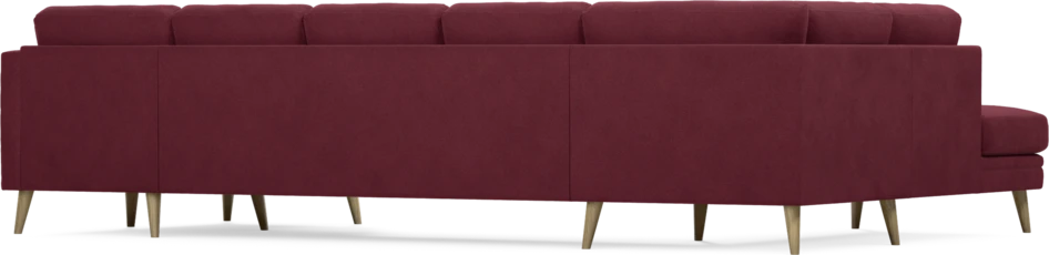Eden - 3-sits soffa med divan vänster och schäslong höger - Röd