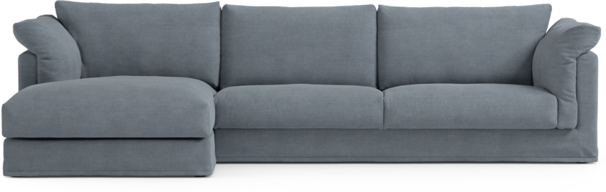 Cherrie Klädsel - Klädsel till 3-sits soffa med schäslong vänster - Blå