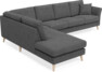 Eden - 3-sits soffa med divan - Svart