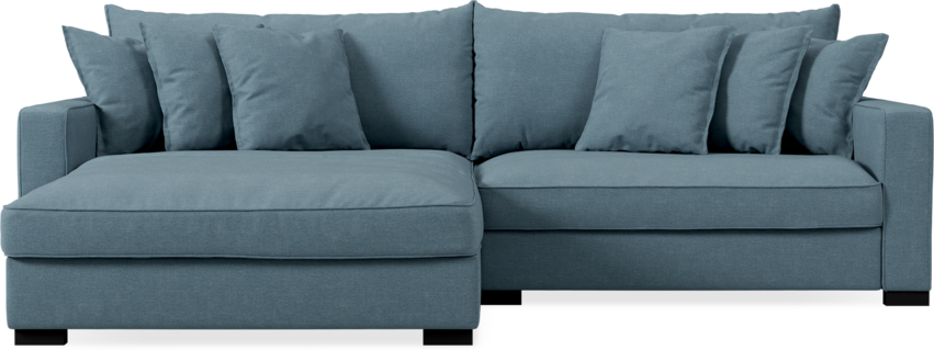 Rossi - 2-sits soffa med schäslong XL vänster - Blå