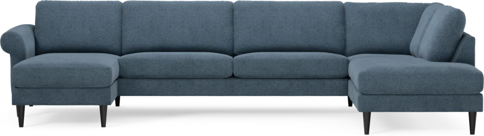 Bridge - 3-sits soffa med schäslong vänster och divan höger - Blå
