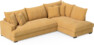 Mila - 3-sits soffa med divan höger, hel dyna - Gul
